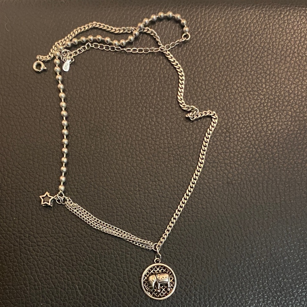 Silver Elephant Pendant Necklace